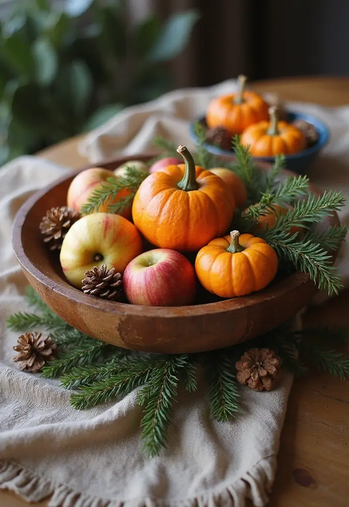 Harvest Fruit Display on Coffee Table