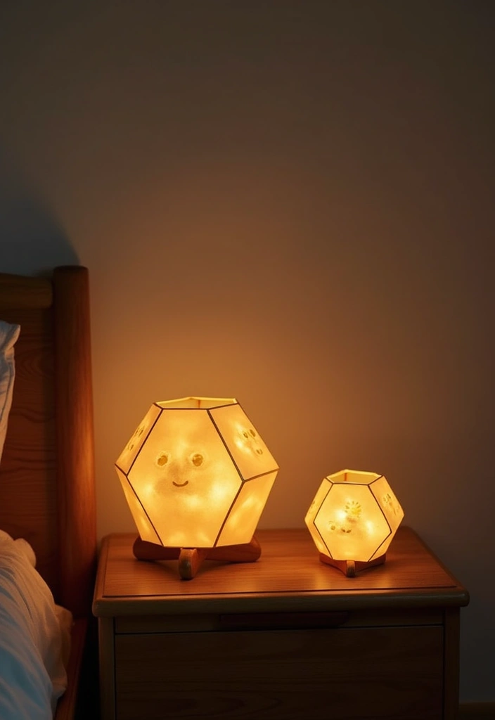 Hexagon night lights for children's rooms