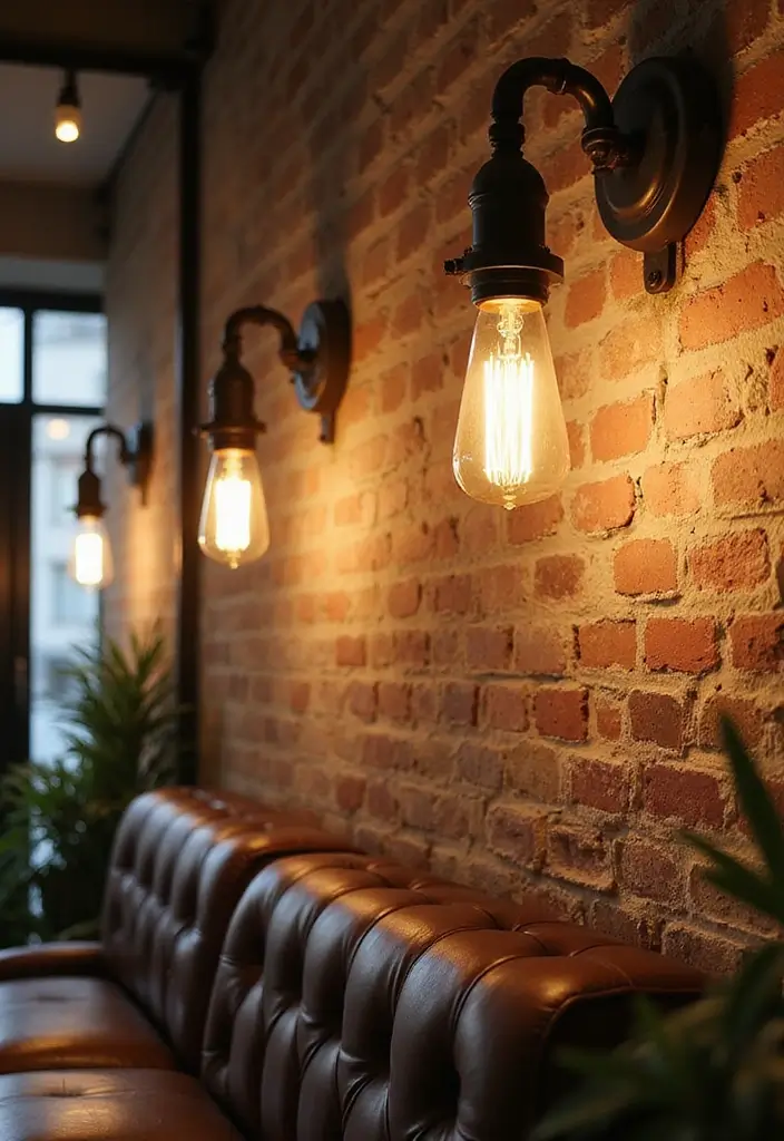 Industrial Wall Sconces with Farmhouse Flair