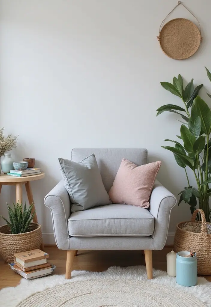DIY Personalized Soft Gray Accent Chair