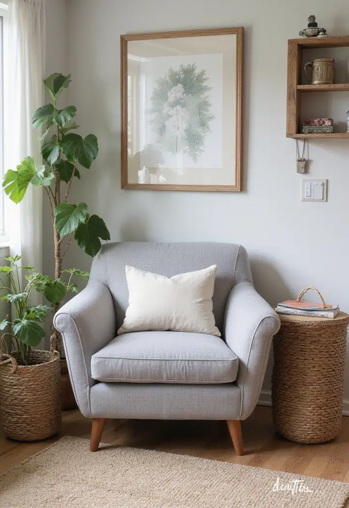 Modern Farmhouse Soft Gray Accent Chair