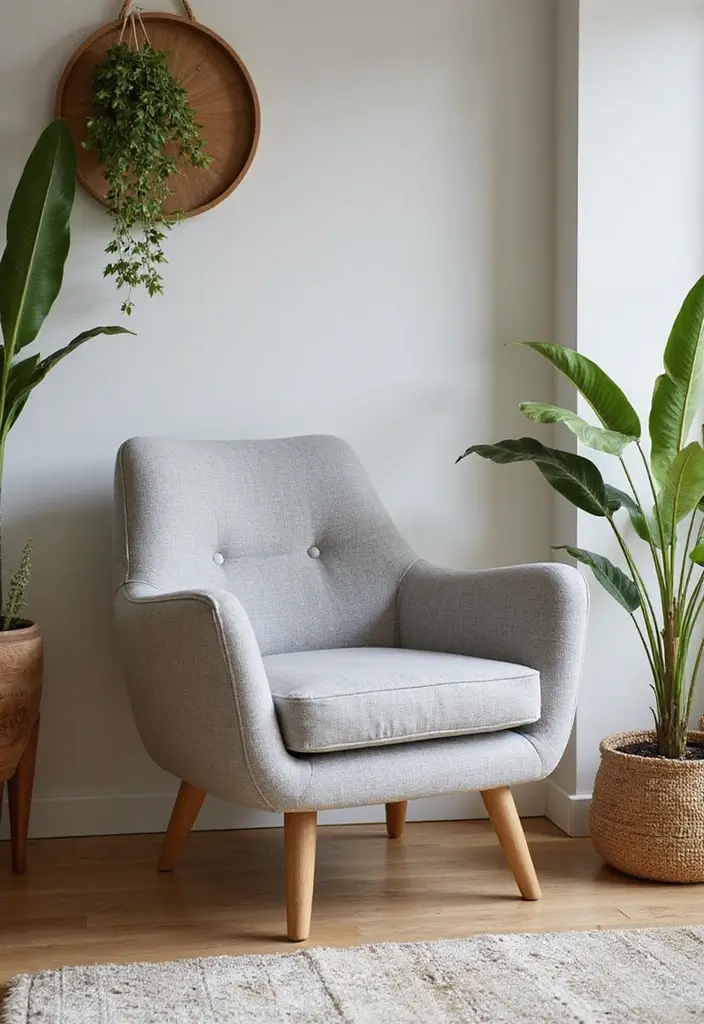 Sustainable Soft Gray Accent Chair