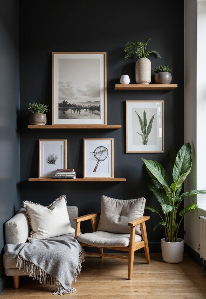 Wall Décor Ideas for Black Accent Walls
