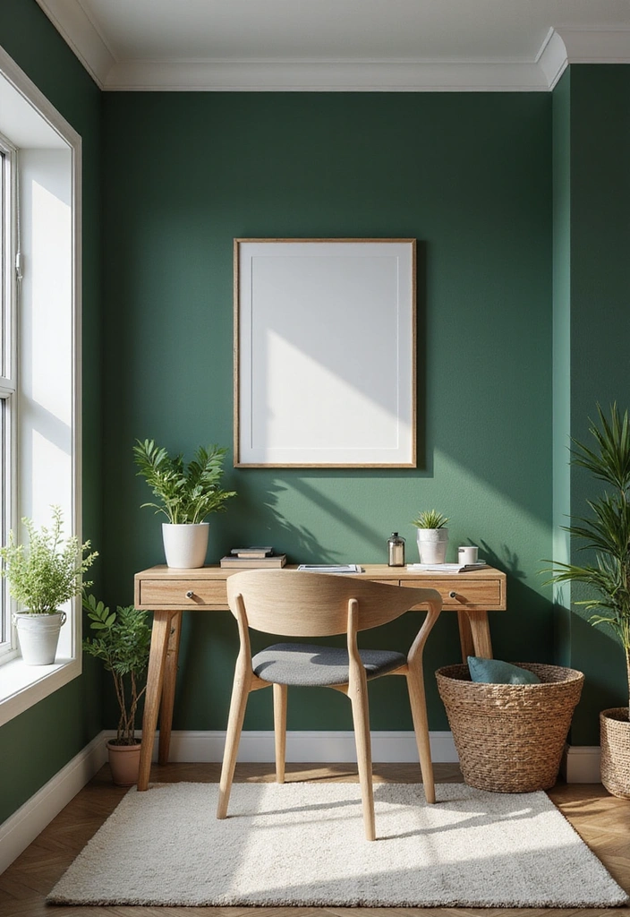 Forest Green and Soft Gray Paint Combo