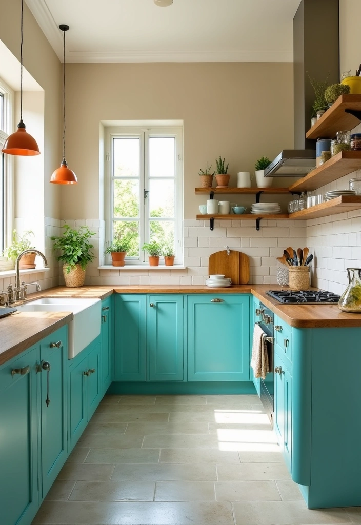 Turquoise and Warm Sand Paint Combo