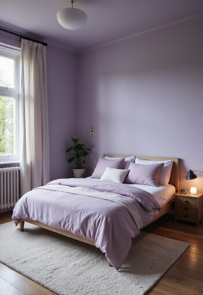 Lavender and Deep Charcoal Paint Combo