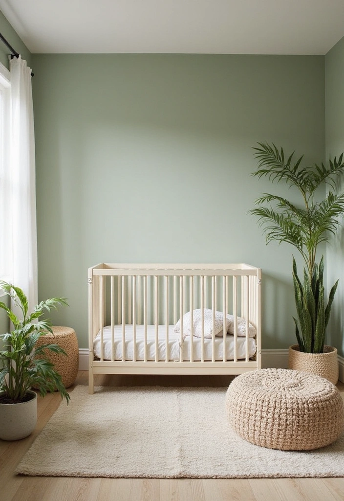 Sage Green and Creamy White Paint Combo
