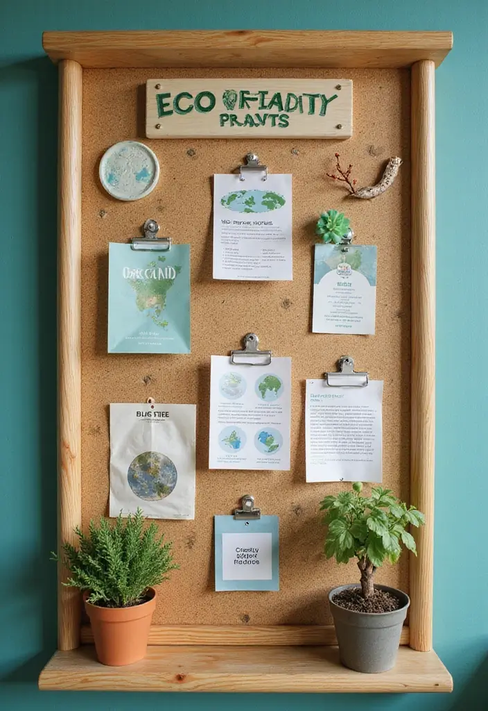 Environmental Awareness Board on Pegboard