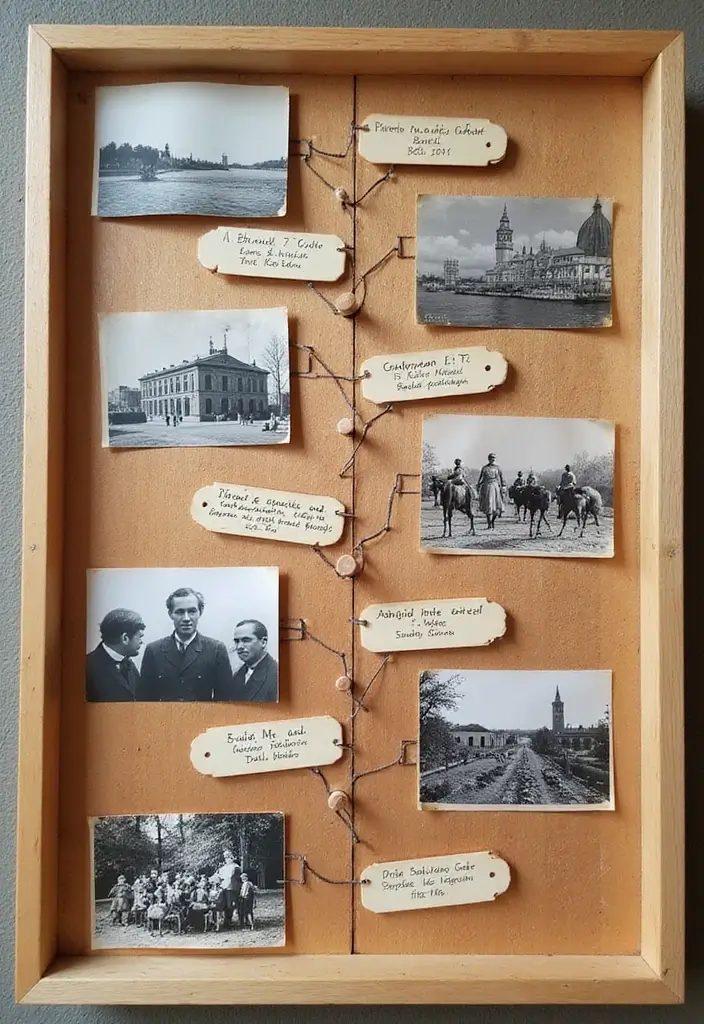 Historical Timeline Board on Pegboard