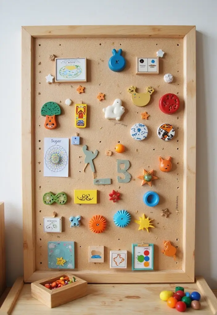 Interactive Learning Games Board on Pegboard