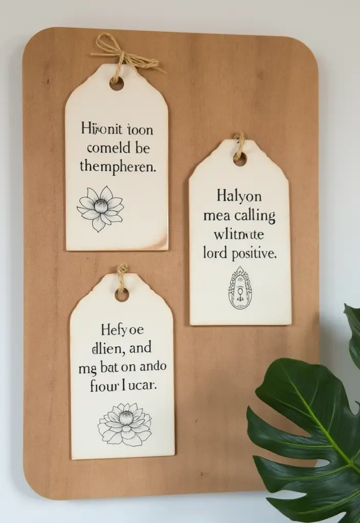 Mindfulness Reminder Board on Pegboard