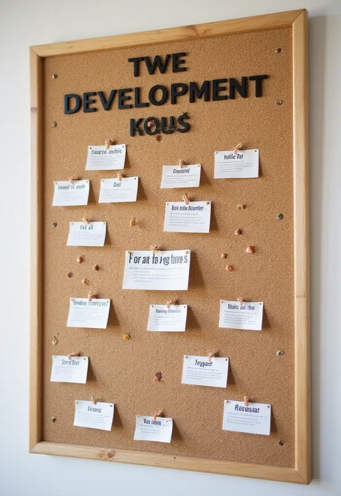 Personal Development Board on Pegboard