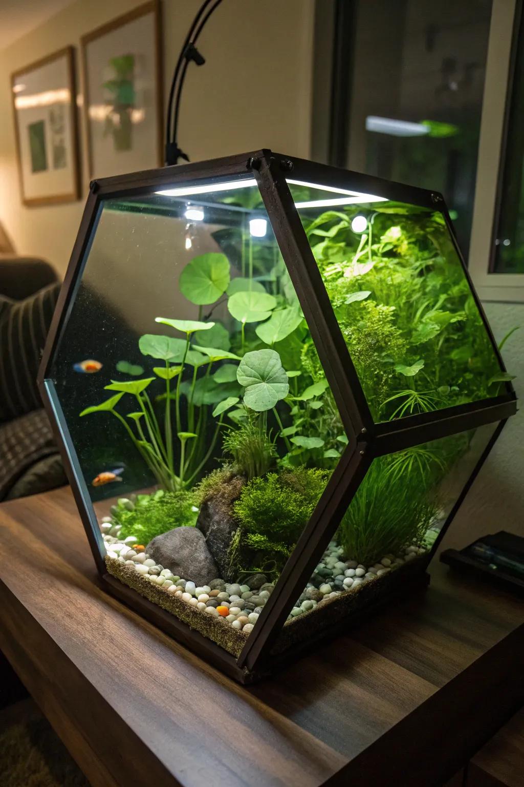 Create calmness with a floating plant haven.