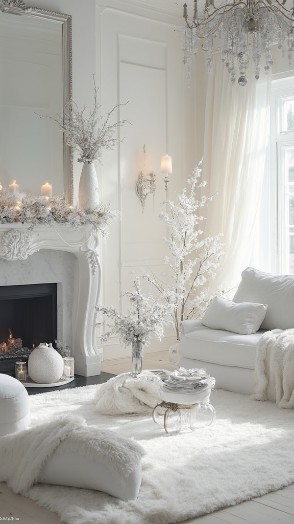 Snowy white holiday decor