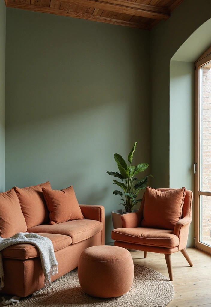 Comfortable Lounge with Earthy Warmth