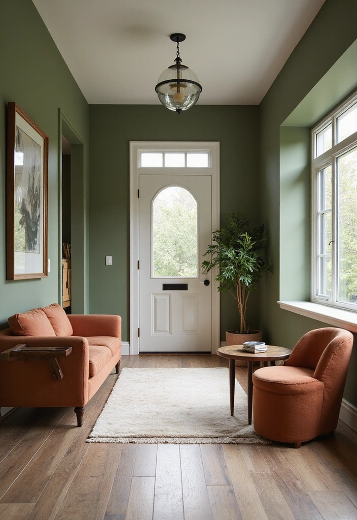 Contemporary Entryway Featuring Earthy Shades