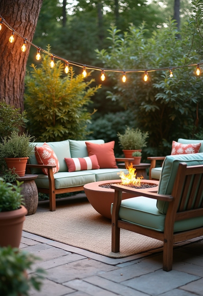 Inviting Outdoor Patio with Earthy Tones