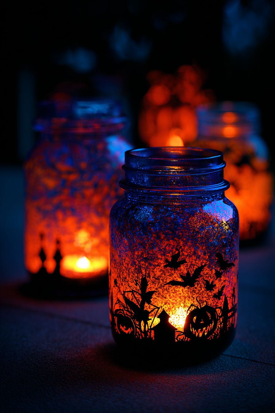 Transform Jars into Spooky Candle Holders