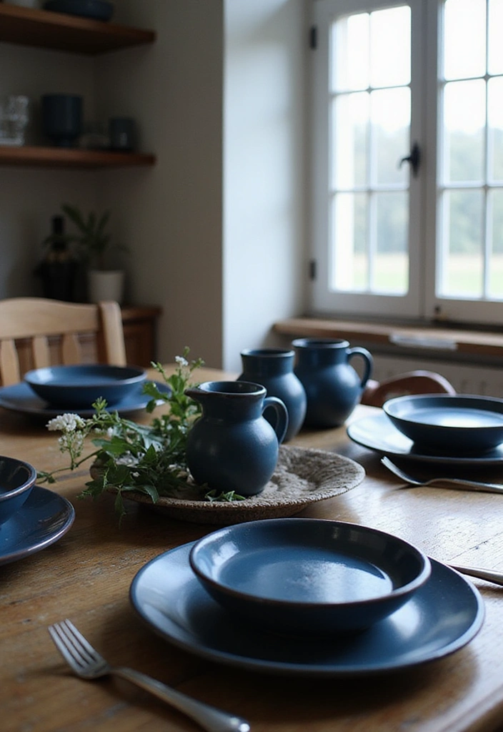Dark Blue Dishes and Tableware