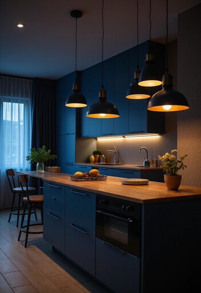Dark Blue Lighting Fixtures