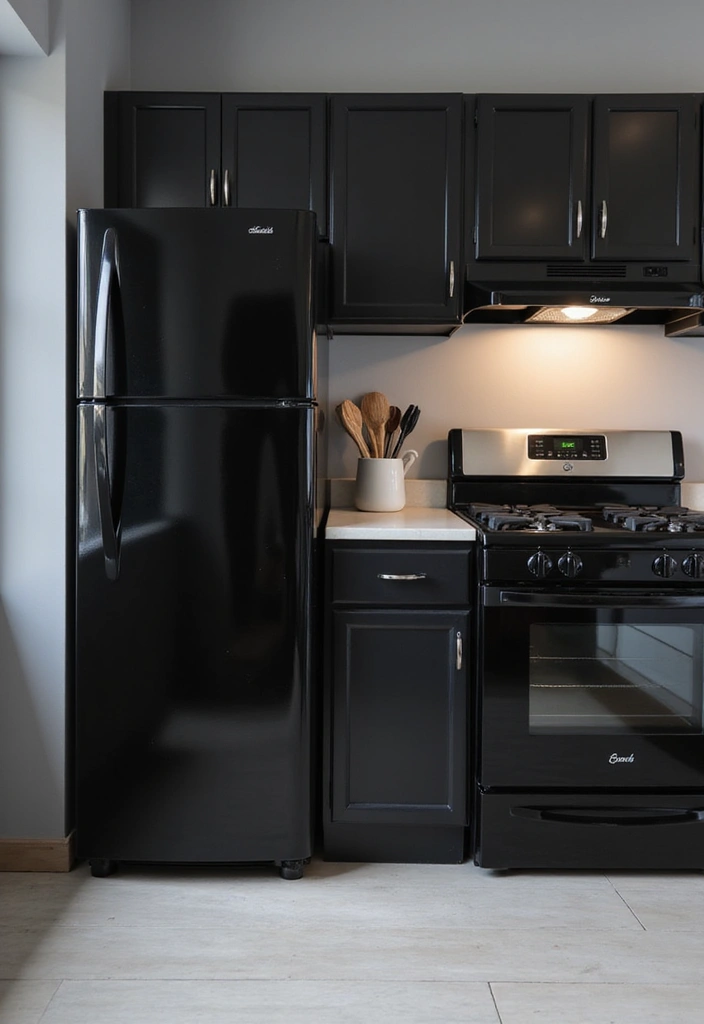Bold Black Kitchen Appliances