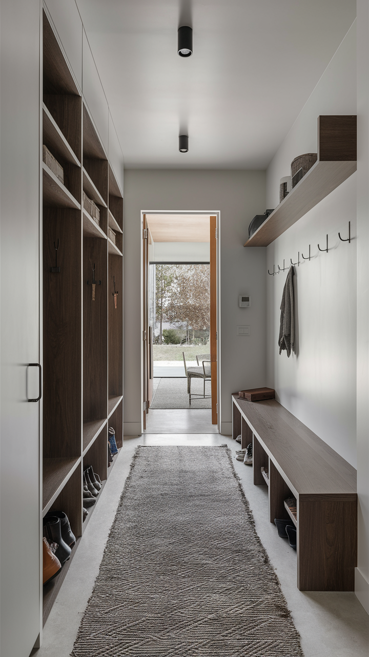 Minimalist Mudroom Design
