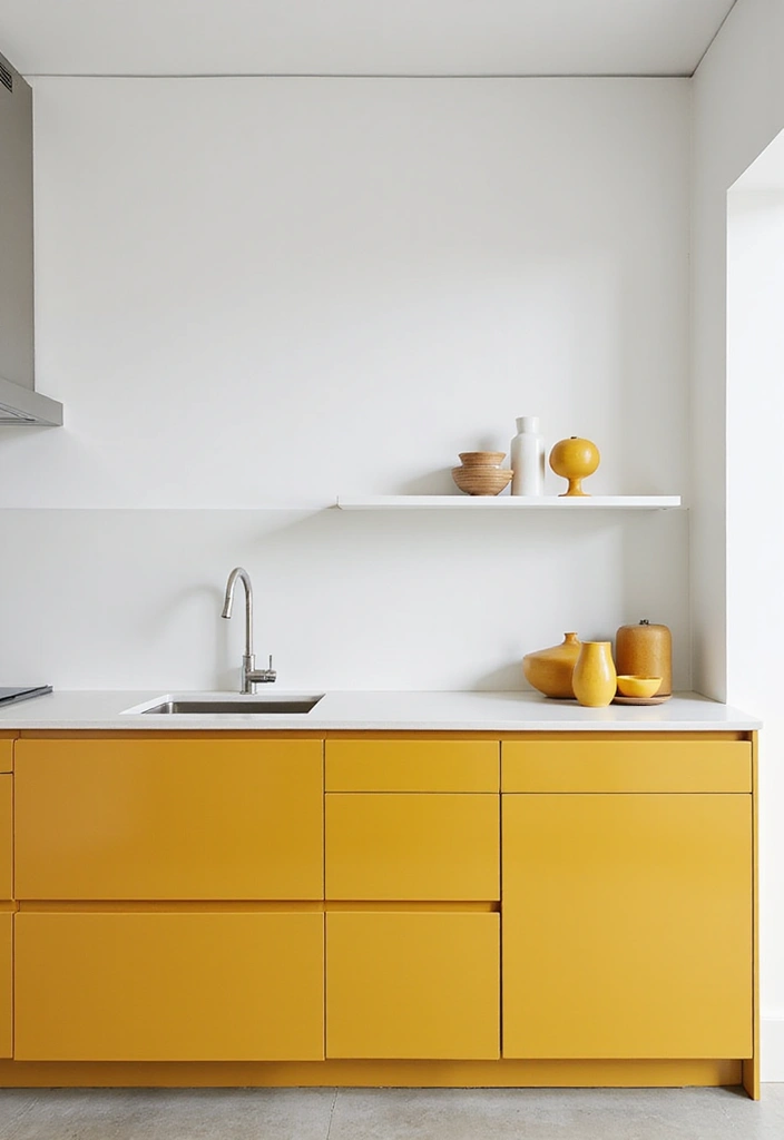Subtle Minimalism with Mustard Yellow Highlights