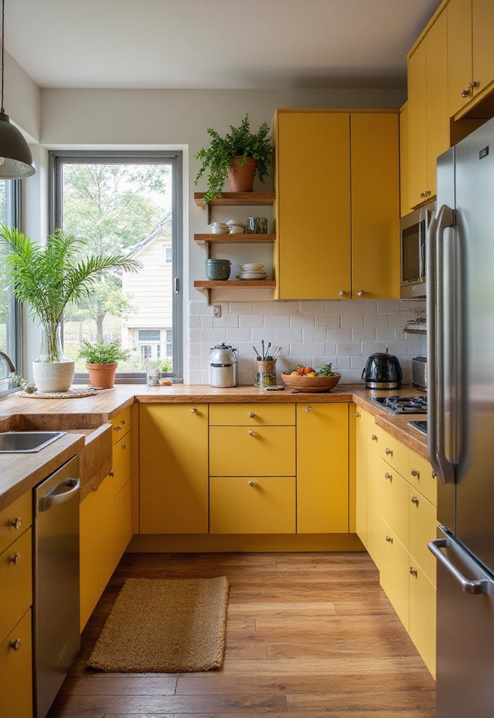 Natural Wood and Mustard Yellow Synergy